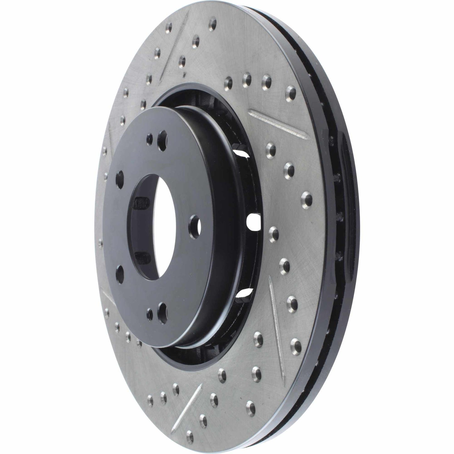 StopTech Sport Drilled/Slotted Brake Rotor; Front Right
