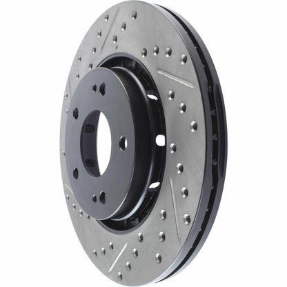 StopTech Sport Drilled/Slotted Brake Rotor; Front Right