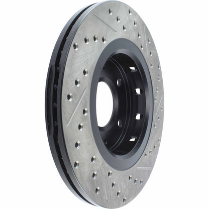 StopTech Sport Drilled/Slotted Brake Rotor; Front Right