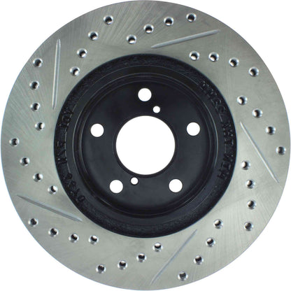 StopTech Sport Drilled/Slotted Brake Rotor; Front Left