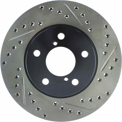 StopTech Sport Drilled/Slotted Brake Rotor; Front Left