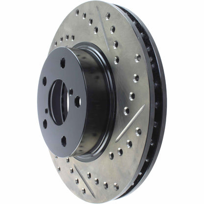StopTech Sport Drilled/Slotted Brake Rotor; Front Left