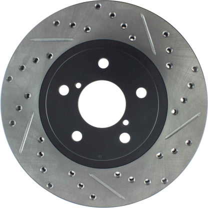 StopTech Sport Drilled/Slotted Brake Rotor; Front Left