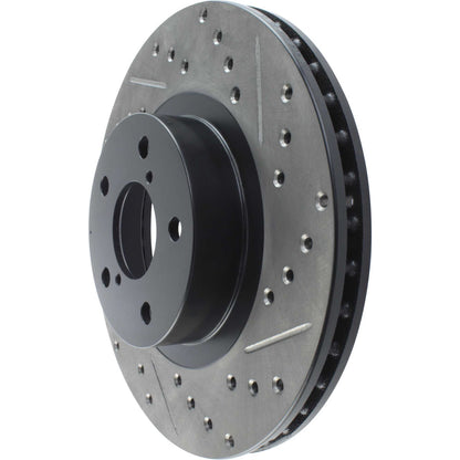StopTech Sport Drilled/Slotted Brake Rotor; Front Left