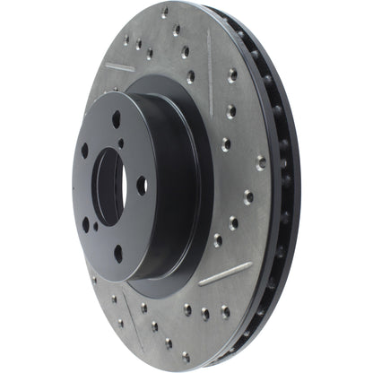 StopTech Sport Drilled/Slotted Brake Rotor; Front Left