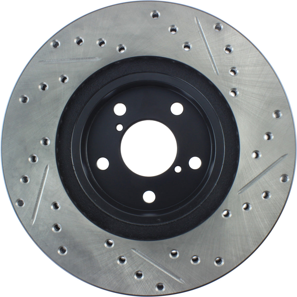 StopTech Sport Drilled/Slotted Brake Rotor; Front Right