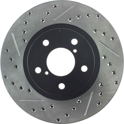 StopTech Sport Drilled/Slotted Brake Rotor; Front Right