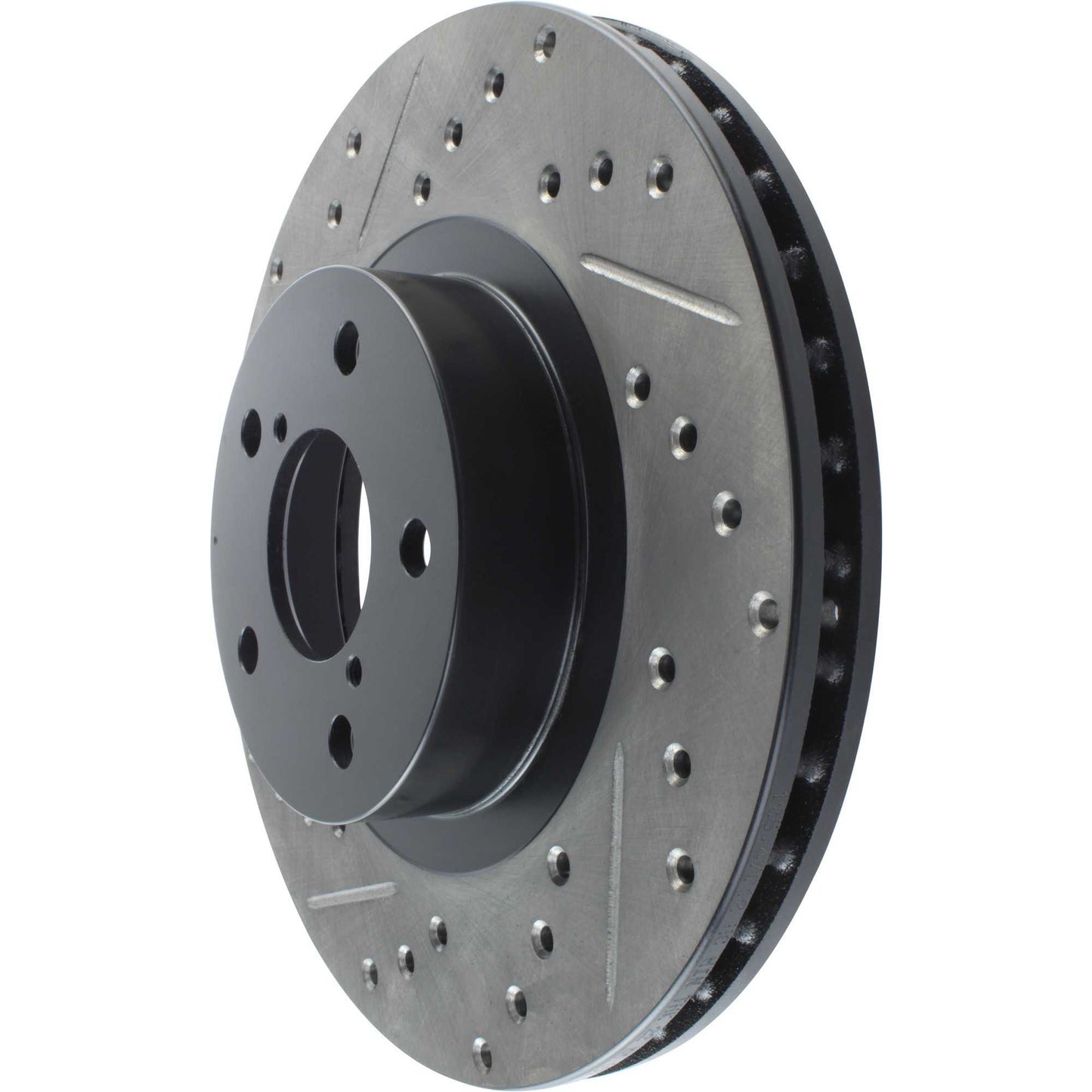 StopTech Sport Drilled/Slotted Brake Rotor; Front Right