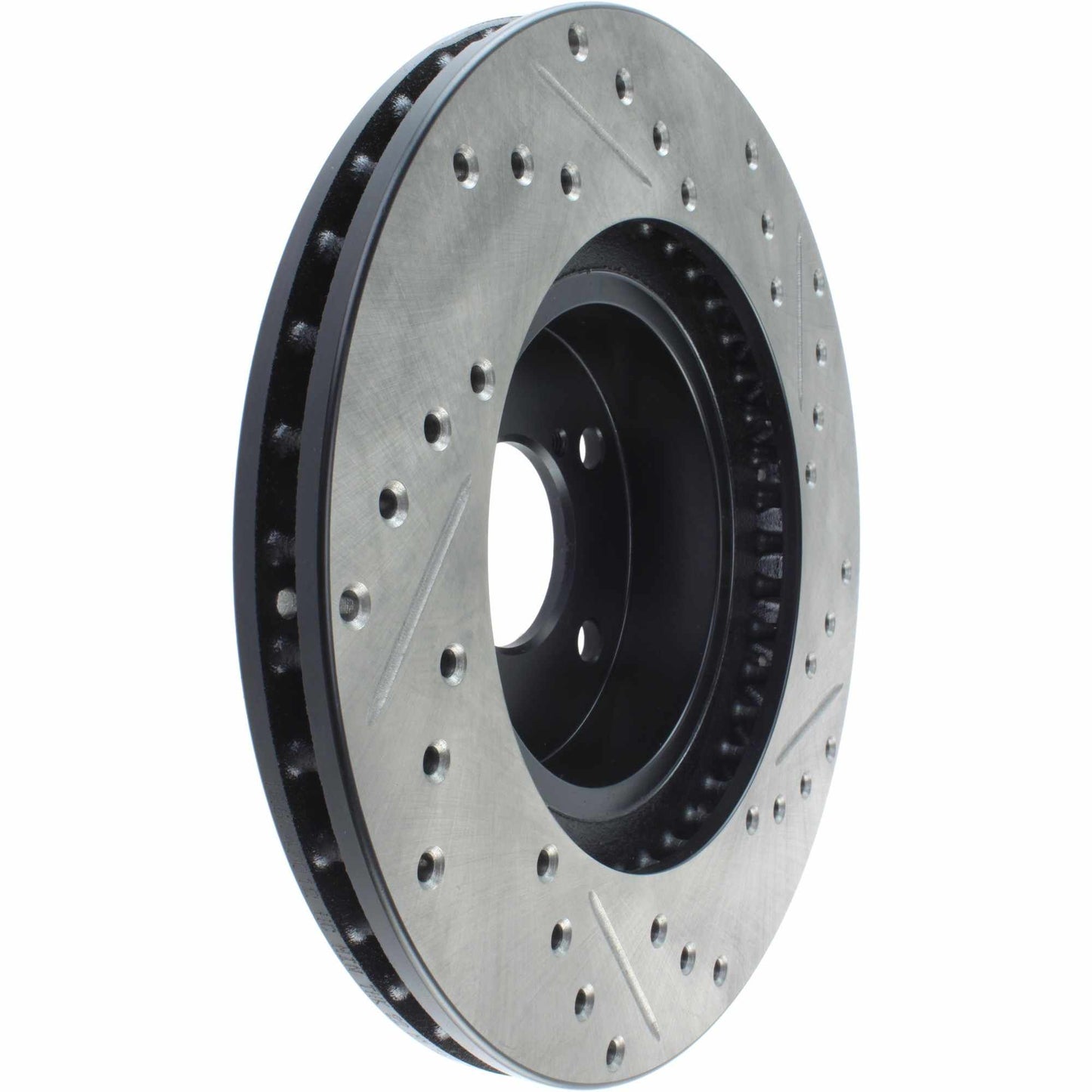 StopTech Sport Drilled/Slotted Brake Rotor; Front Right