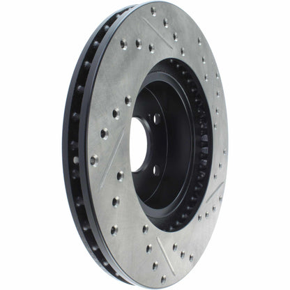 StopTech Sport Drilled/Slotted Brake Rotor; Front Right