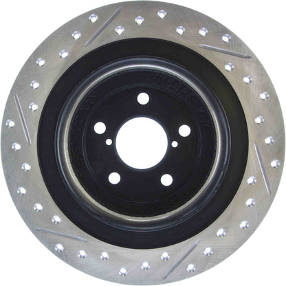StopTech Sport Drilled/Slotted Brake Rotor; Rear Left