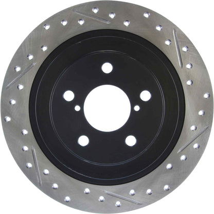 StopTech Sport Drilled/Slotted Brake Rotor; Rear Left