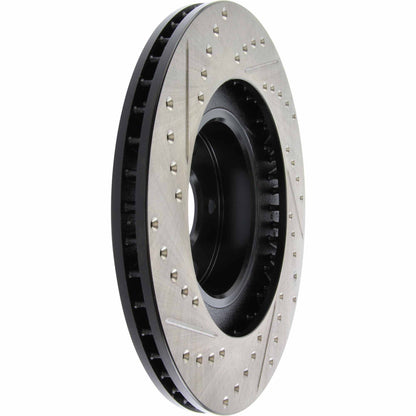 StopTech 02-08 Subaru WRX SportStop Cryo Slotted & Drilled Left Front Rotor 127.47018CL
