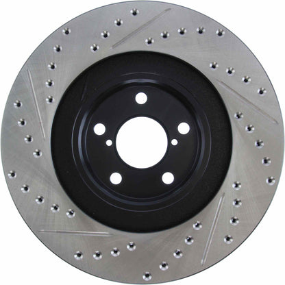 StopTech Sport Drilled/Slotted Brake Rotor; Front Left
