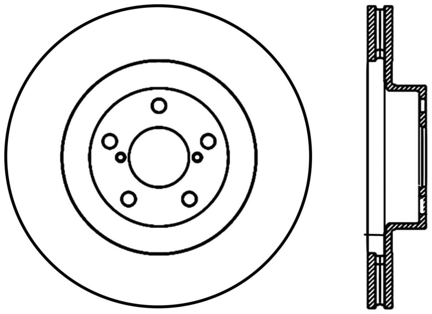StopTech Sport Drilled/Slotted Brake Rotor; Front Left