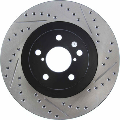StopTech Sport Drilled/Slotted Brake Rotor; Front Left
