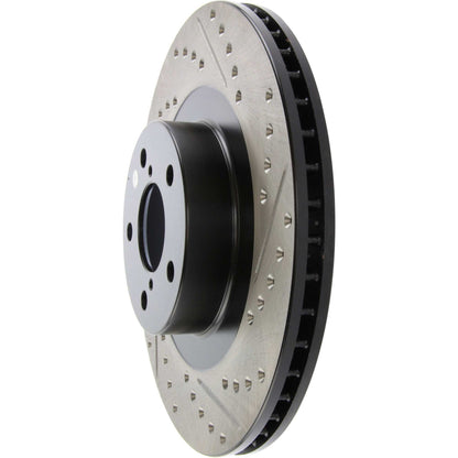 StopTech Sport Drilled/Slotted Brake Rotor; Front Left