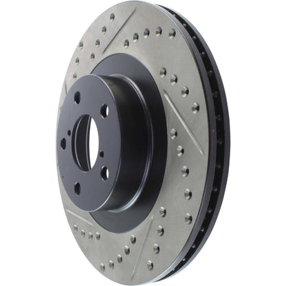StopTech Sport Drilled/Slotted Brake Rotor; Front Right