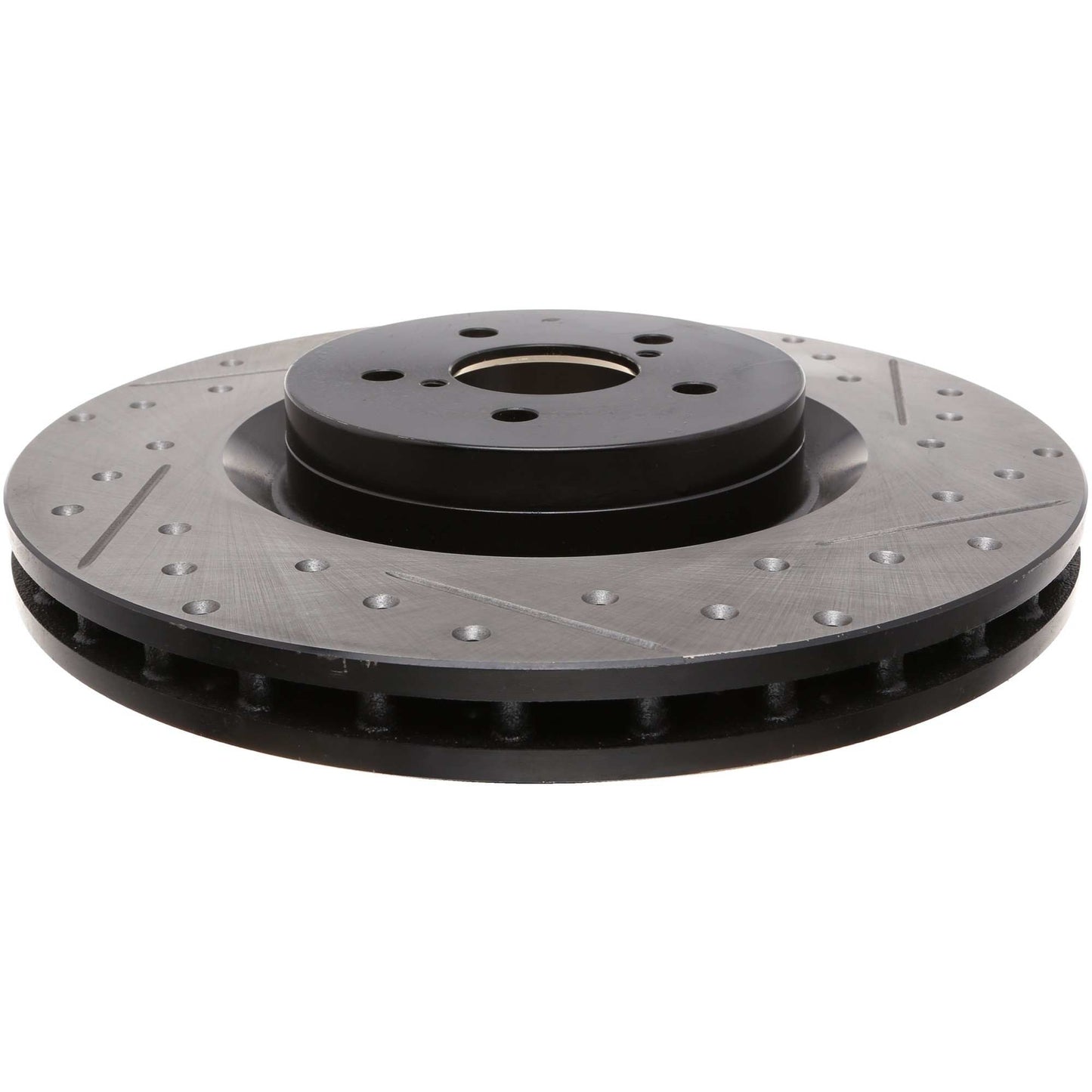 StopTech 17-18 Subaru BRZ SportStop Cryo Slotted & Drilled Front Left Rotor 127.47019CL