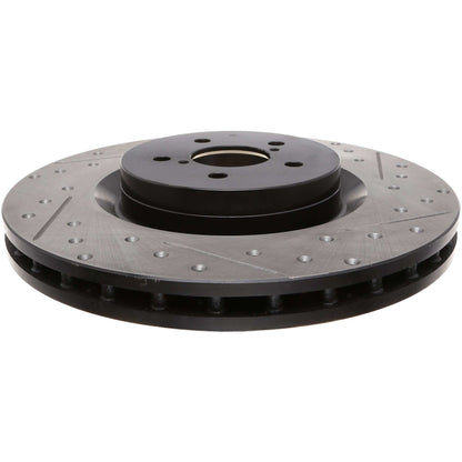 StopTech 17-18 Subaru BRZ SportStop Cryo Slotted & Drilled Front Left Rotor 127.47019CL