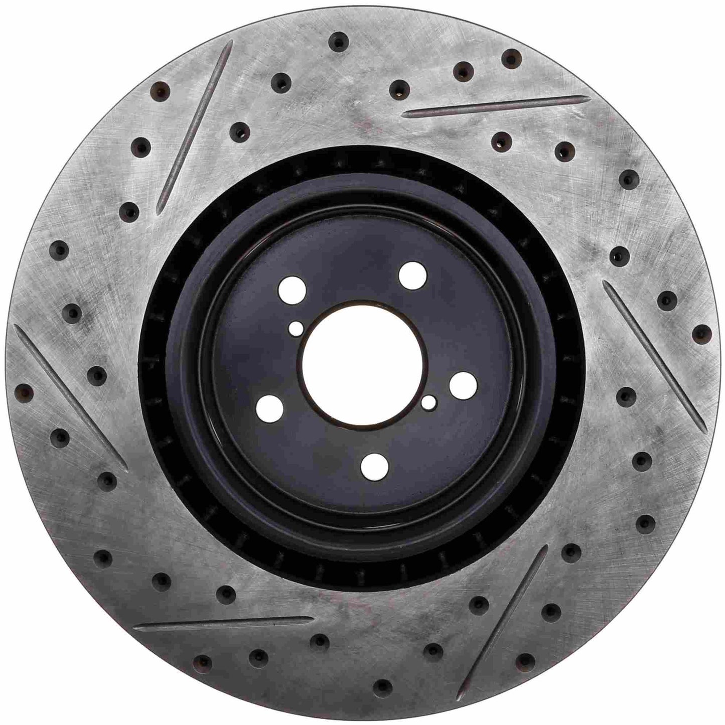 StopTech 17-18 Subaru BRZ SportStop Cryo Slotted & Drilled Front Left Rotor 127.47019CL