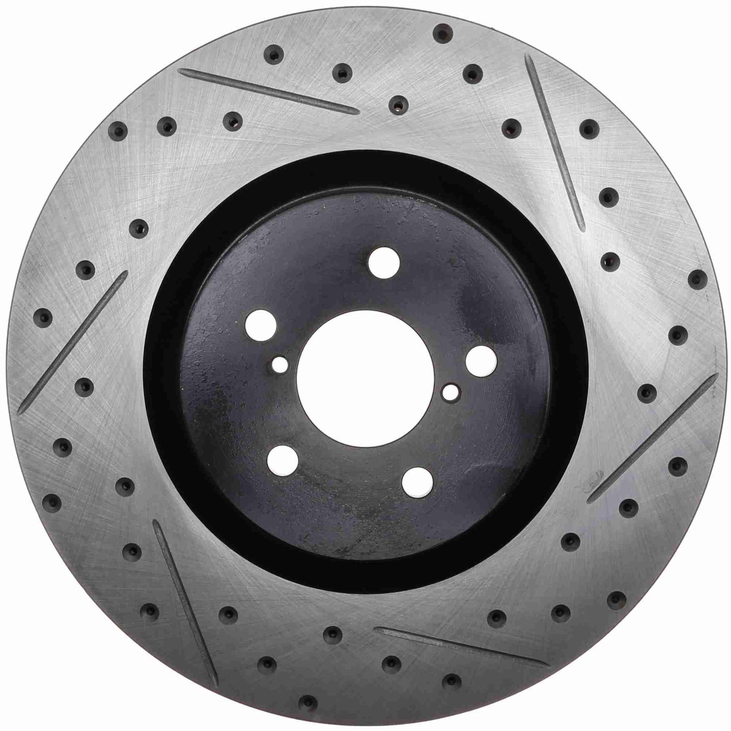 StopTech 17-18 Subaru BRZ SportStop Cryo Slotted & Drilled Front Left Rotor 127.47019CL