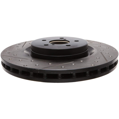 StopTech 17-18 Subaru BRZ SportStop Cryo Slotted & Drilled Front Right Rotor 127.47019CR