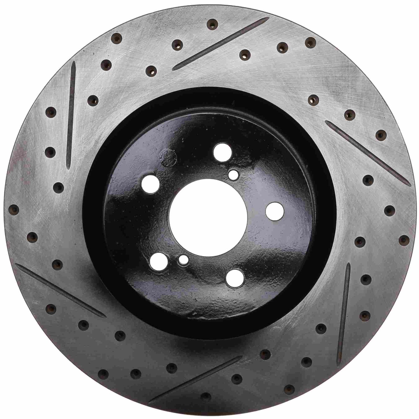 StopTech 17-18 Subaru BRZ SportStop Cryo Slotted & Drilled Front Right Rotor 127.47019CR