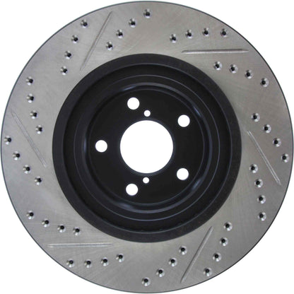 StopTech Sport Drilled/Slotted Brake Rotor; Front Left