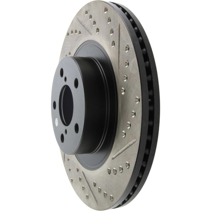 StopTech Sport Drilled/Slotted Brake Rotor; Front Left