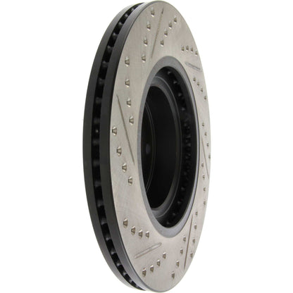 StopTech Sport Drilled/Slotted Brake Rotor; Front Left