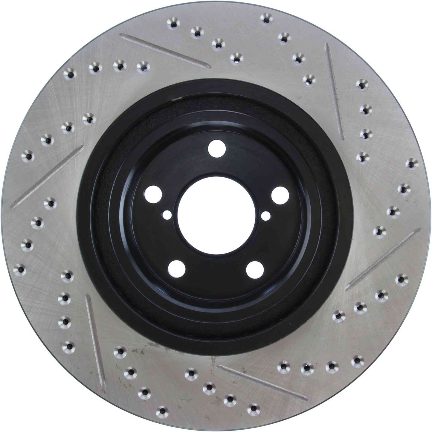 StopTech Sport Drilled/Slotted Brake Rotor; Front Right