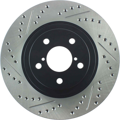 StopTech Sport Drilled/Slotted Brake Rotor; Front Right