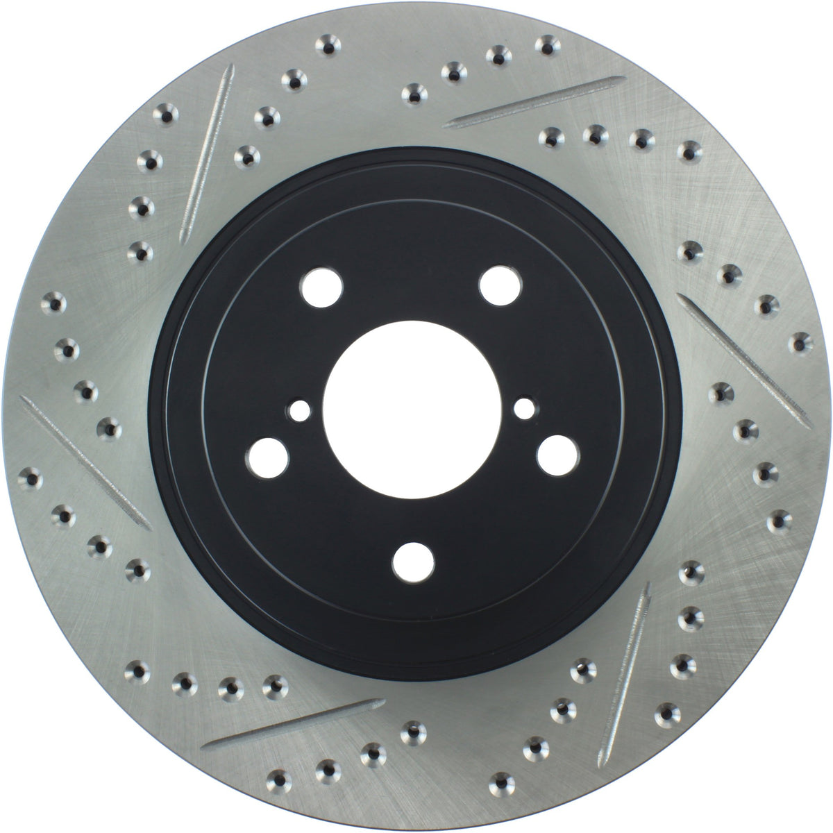 StopTech Sport Drilled/Slotted Brake Rotor; Front Right