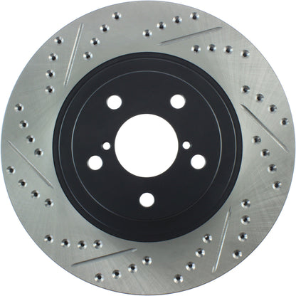 StopTech Sport Drilled/Slotted Brake Rotor; Front Right