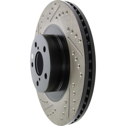 StopTech Sport Drilled/Slotted Brake Rotor; Front Right
