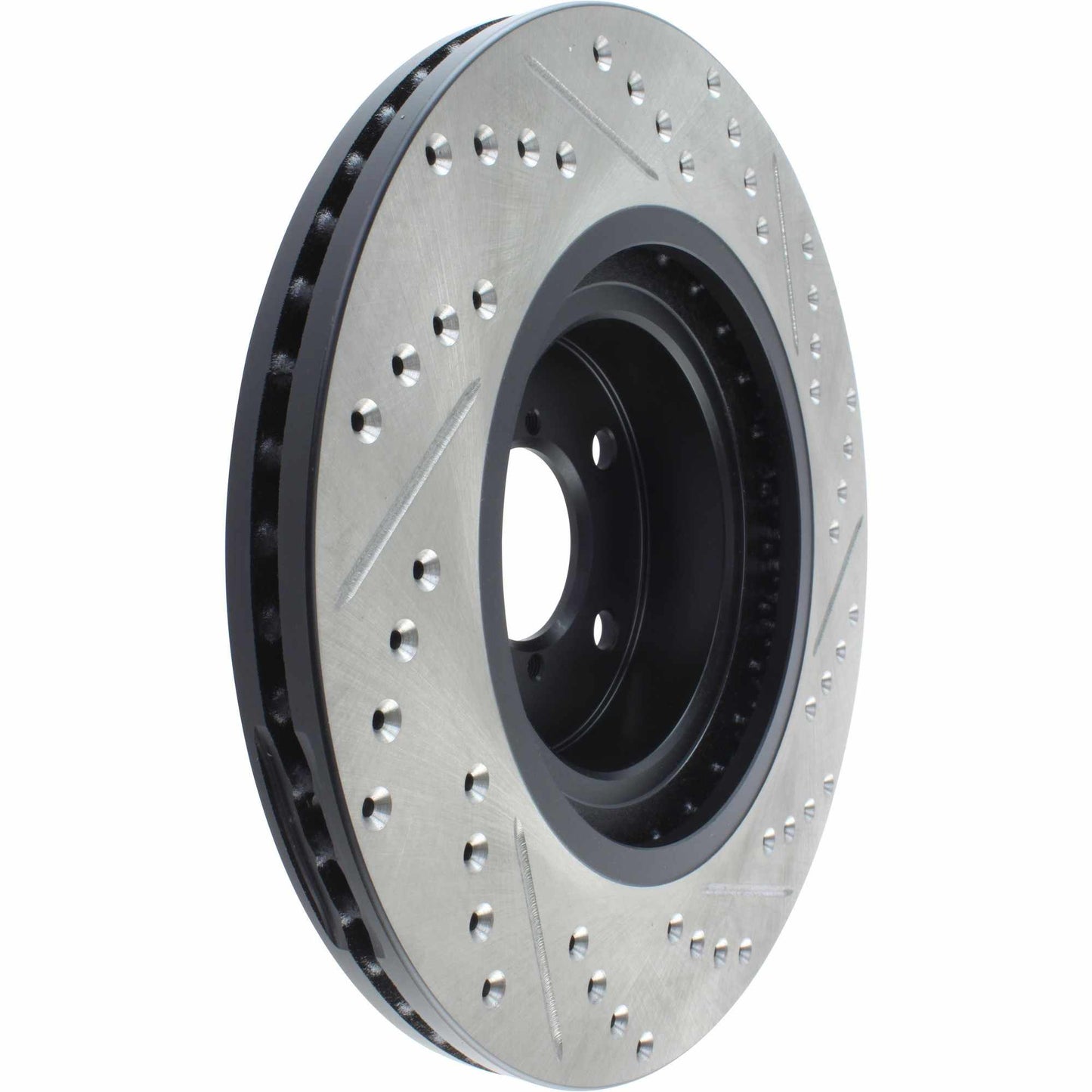 StopTech Sport Drilled/Slotted Brake Rotor; Front Right