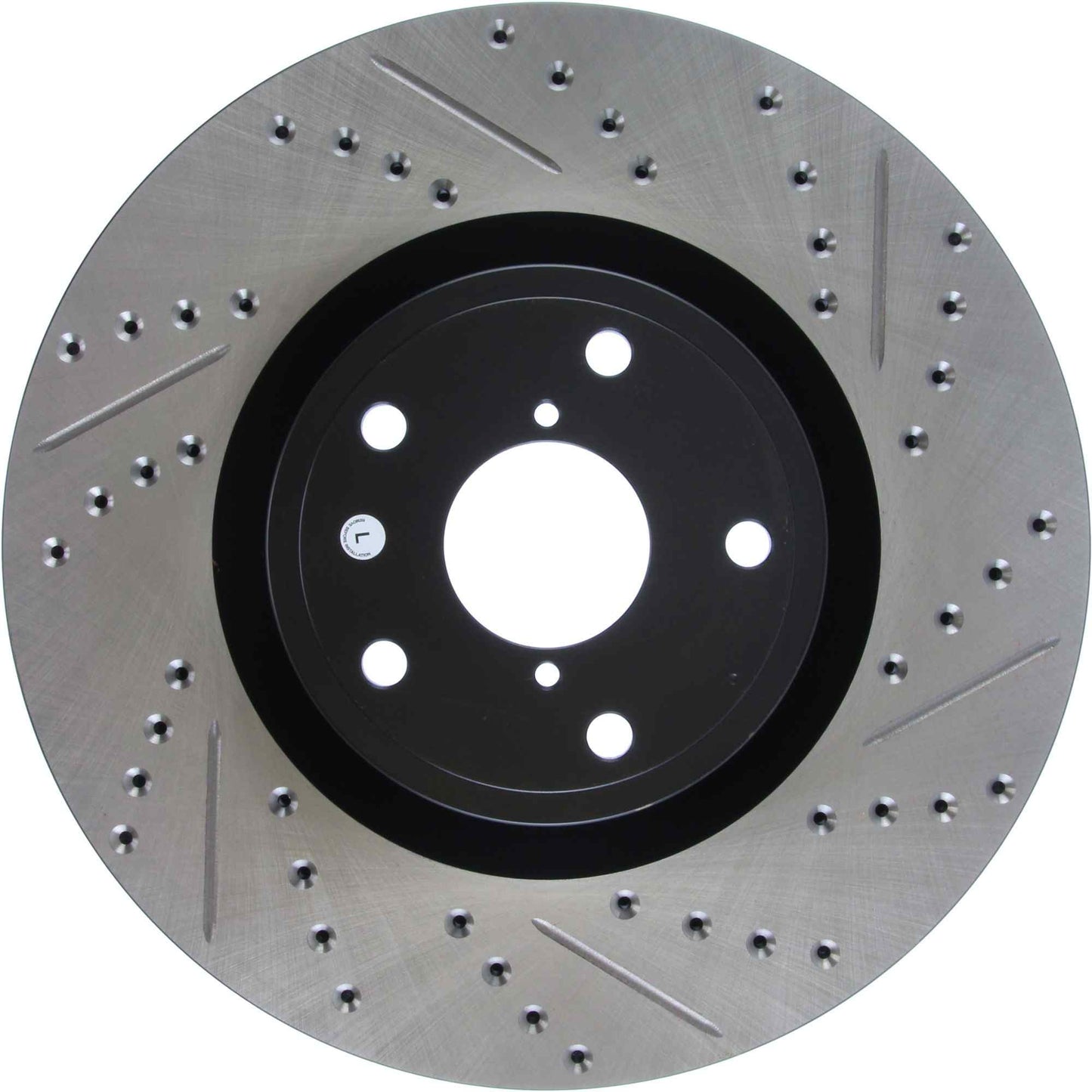 StopTech Sport Drilled/Slotted Brake Rotor; Front Left