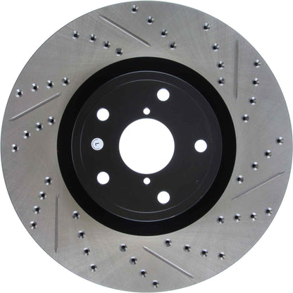 StopTech Sport Drilled/Slotted Brake Rotor; Front Left