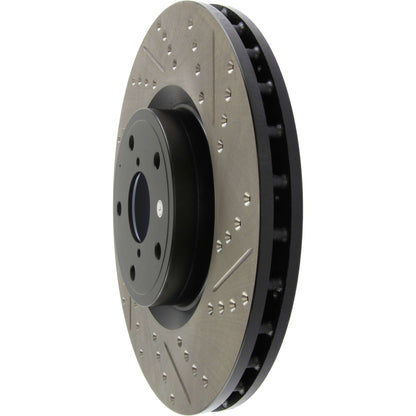 StopTech Sport Drilled/Slotted Brake Rotor; Front Left