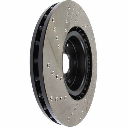 StopTech Sport Drilled/Slotted Brake Rotor; Front Left