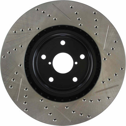 StopTech Sport Drilled/Slotted Brake Rotor; Front Right