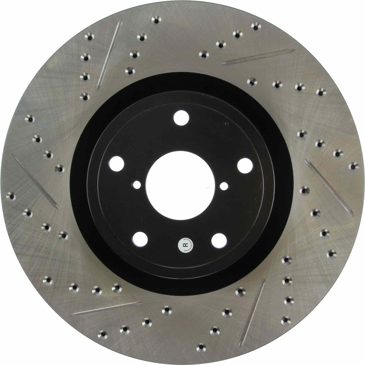 StopTech Sport Drilled/Slotted Brake Rotor; Front Right