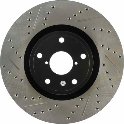 StopTech Sport Drilled/Slotted Brake Rotor; Front Right