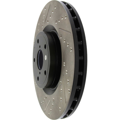 StopTech Sport Drilled/Slotted Brake Rotor; Front Right
