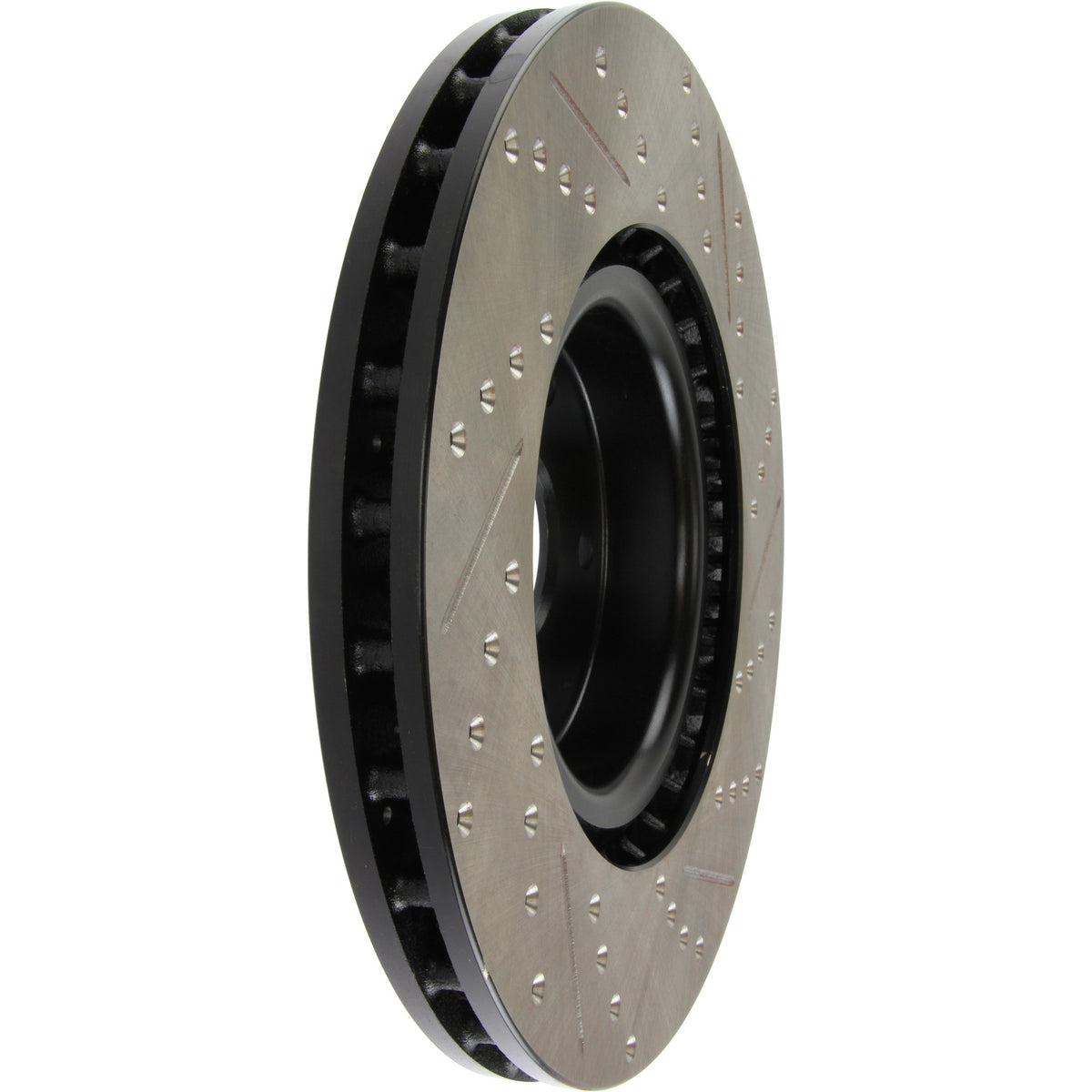 StopTech Sport Drilled/Slotted Brake Rotor; Front Right