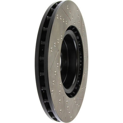 StopTech Sport Drilled/Slotted Brake Rotor; Front Right