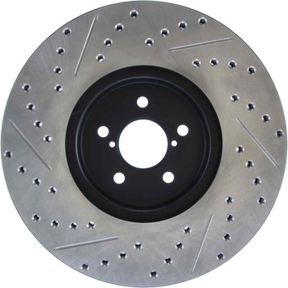 StopTech Sport Drilled/Slotted Brake Rotor; Front Left