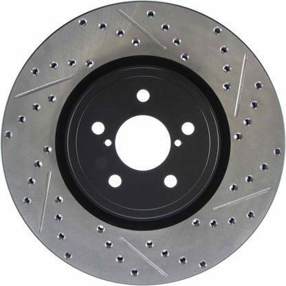 StopTech Sport Drilled/Slotted Brake Rotor; Front Left