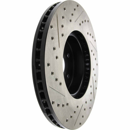 StopTech Sport Drilled/Slotted Brake Rotor; Front Left